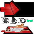 84.6'' X 33.5'' 2680 Pcs LED Red Light Therapy Mat Full Body Sleeping Bag, Extra Large 650Nm 850Nm Red and near Infrared Light Therapy Bed Blanket Device with 3 Mode & 9 Timer, Pain Relief, Detachable