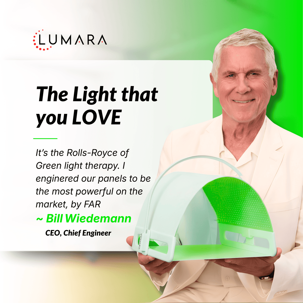 Lumara Illuminate Green V1 Green Light Therapy Panel