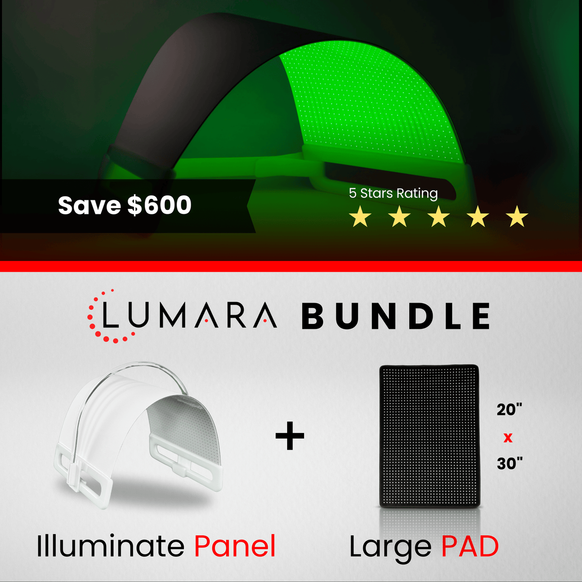 Lumara Illuminate Green V1 Green Light Therapy Panel