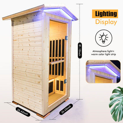 One Person Far Infrared Sauna with 6 Heating Plates