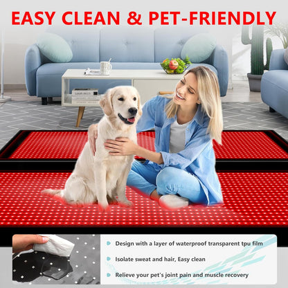 84.6'' X 33.5'' 2680 Pcs LED Red Light Therapy Mat Full Body Sleeping Bag, Extra Large 650Nm 850Nm Red and near Infrared Light Therapy Bed Blanket Device with 3 Mode & 9 Timer, Pain Relief, Detachable