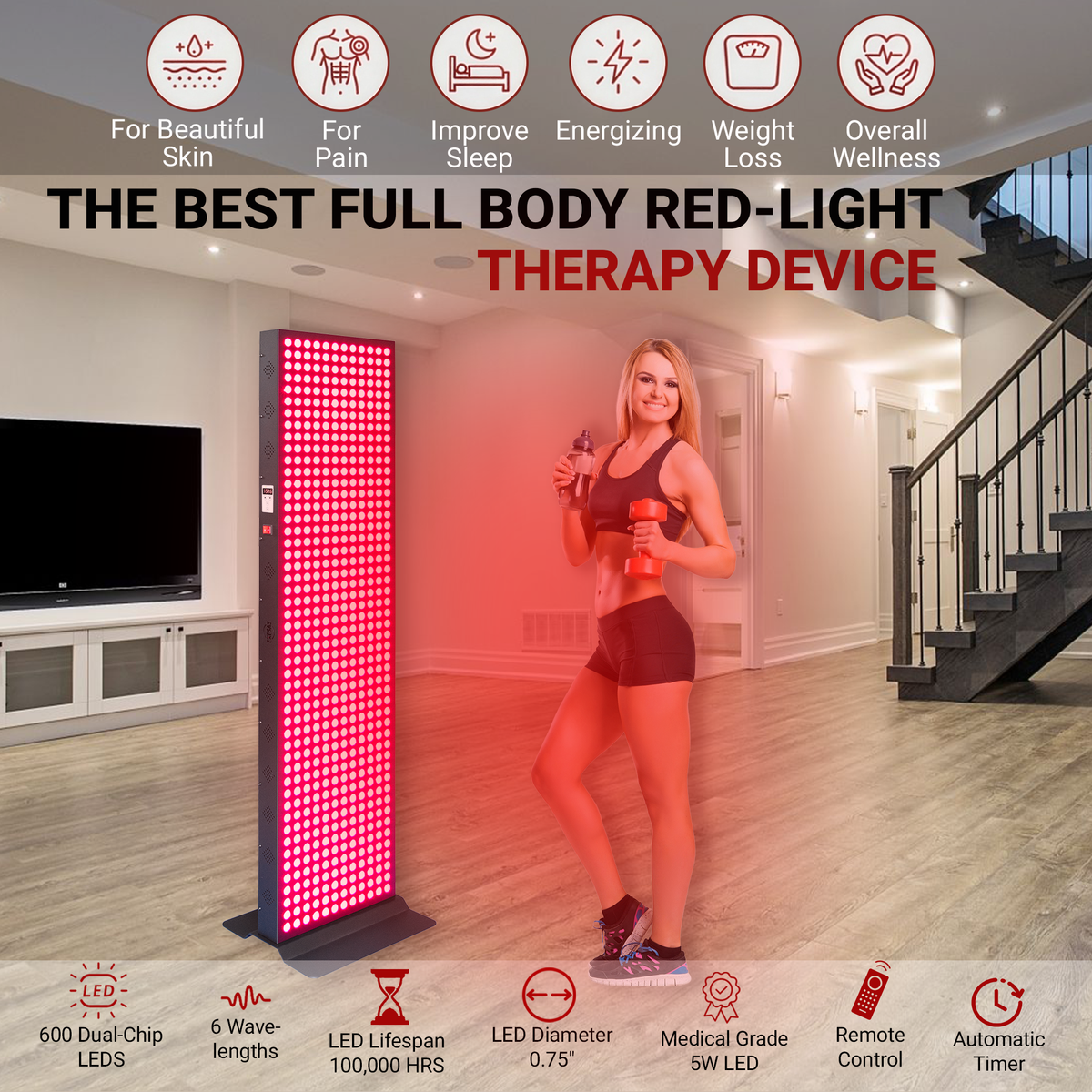 Full Body Red Light Therapy Panel 6 Wavelengths