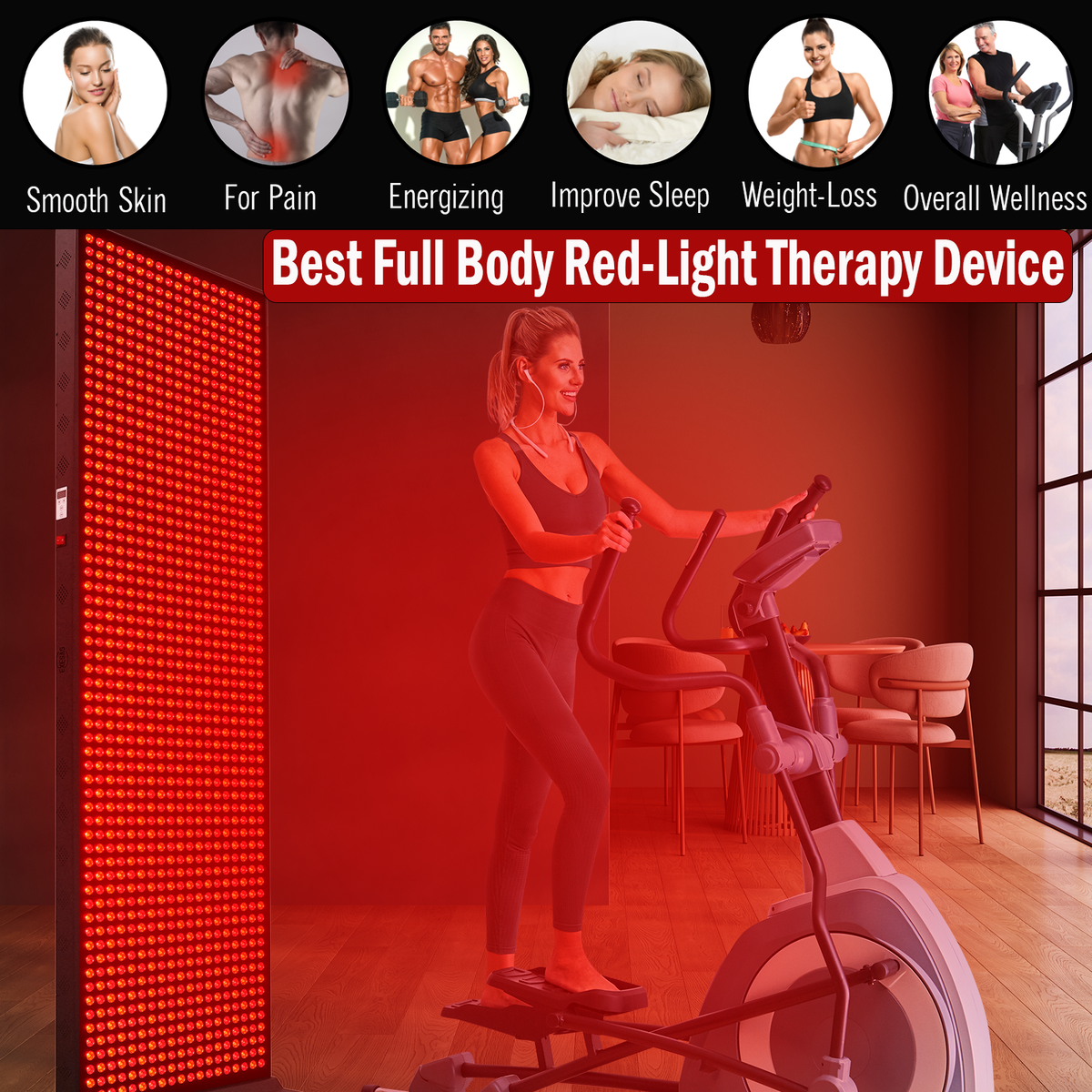 6080W Full Body Red Light Therapy Panel 4 Wavelengths