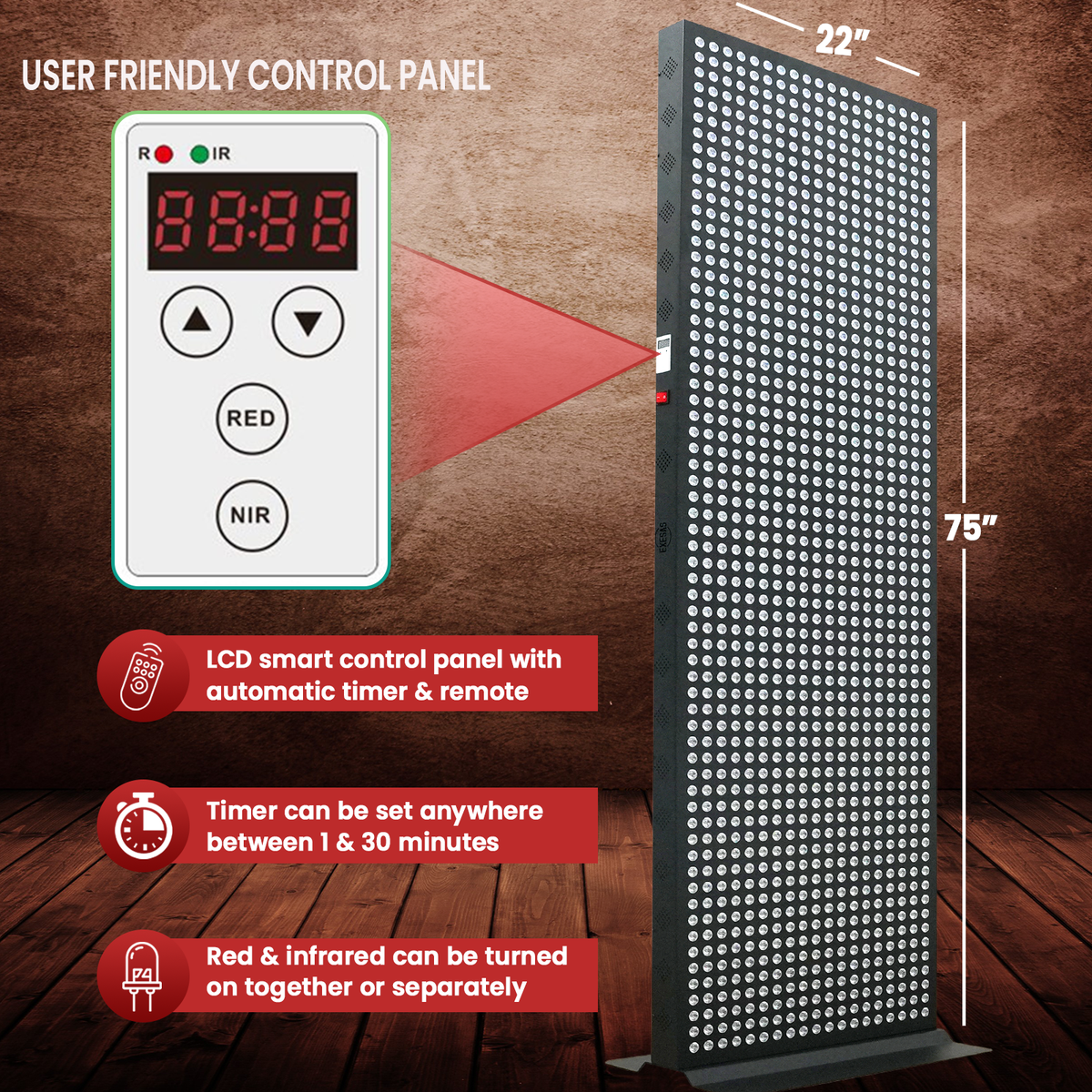6080W Full Body Red Light Therapy Panel 4 Wavelengths