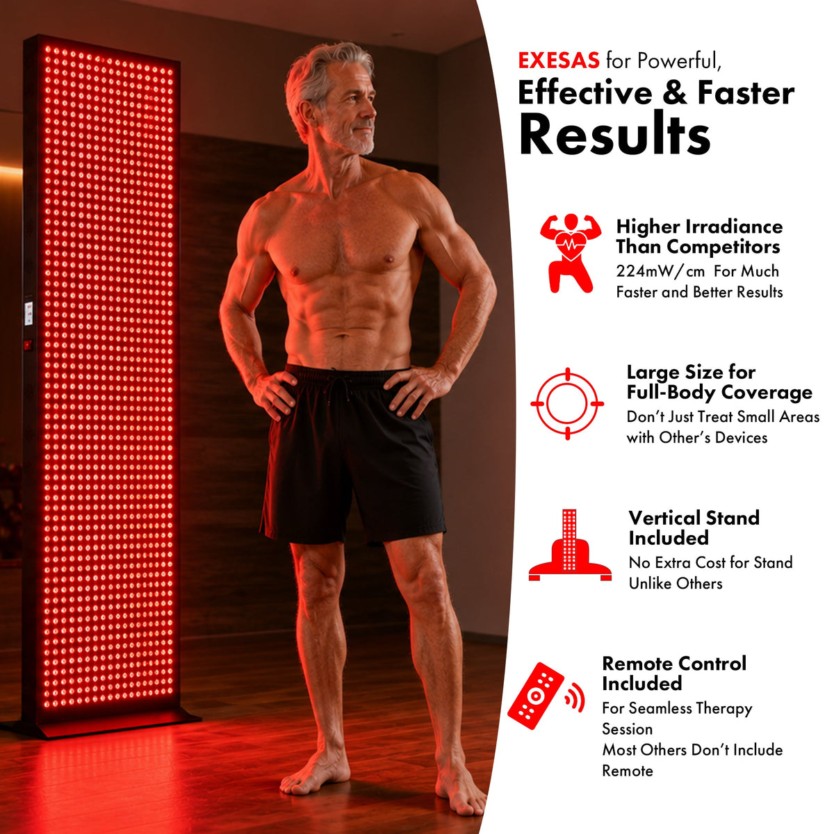 6080W Full Body Red Light Therapy Panel 4 Wavelengths