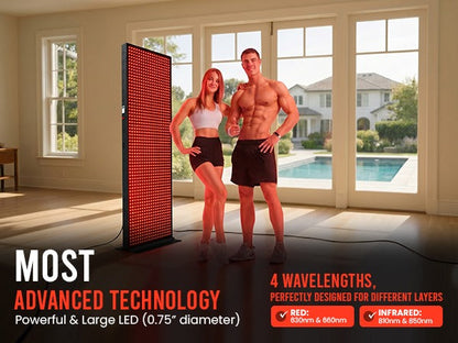 6080W Full Body Red Light Therapy Panel 4 Wavelengths