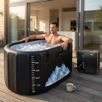 Cold Plunge Tub, 248 Gallon, 1 Horsepower, Heavy-Duty Ice Bath Tub for Athletes with Hot & Cold, Portable Inflatable Plunge Chiller with Water Treatment Kit, Immersion Therapy, Wifi (Black, 1 Set) — Lifestyle