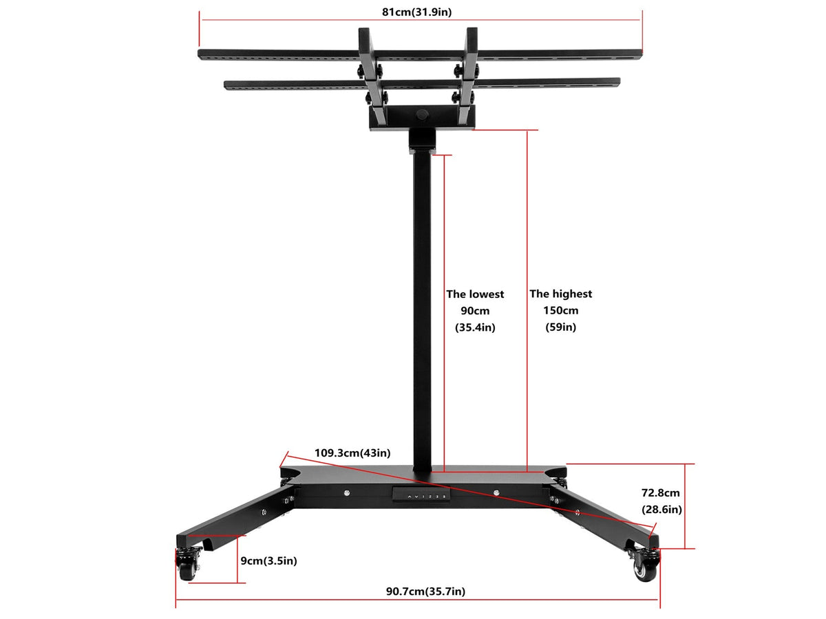 EXESAS Horizontal Vertical Red Light Panel Stand