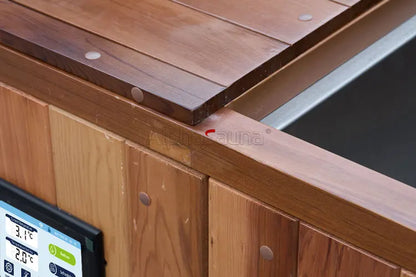 Cedar Cold Plunge with Stainless Steel Liner and 1.5HP Chiller