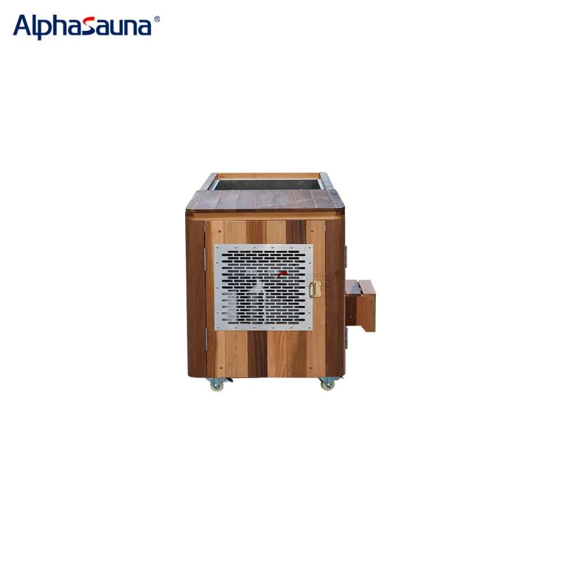 Cedar Cold Plunge with Stainless Steel Liner and 1.5HP Chiller