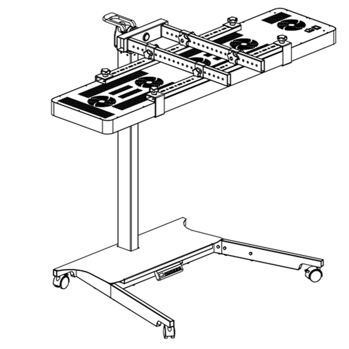 EXESAS Horizontal Vertical Red Light Panel Stand