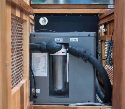 Cedar Cold Plunge with Stainless Steel Liner and 1.5HP Chiller