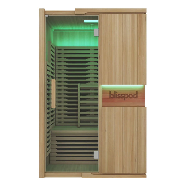 Blisspod Milano Series 2-Person Full Spectrum Infrared Sauna | 6 Low-EMF Heaters | Canadian Hemlock