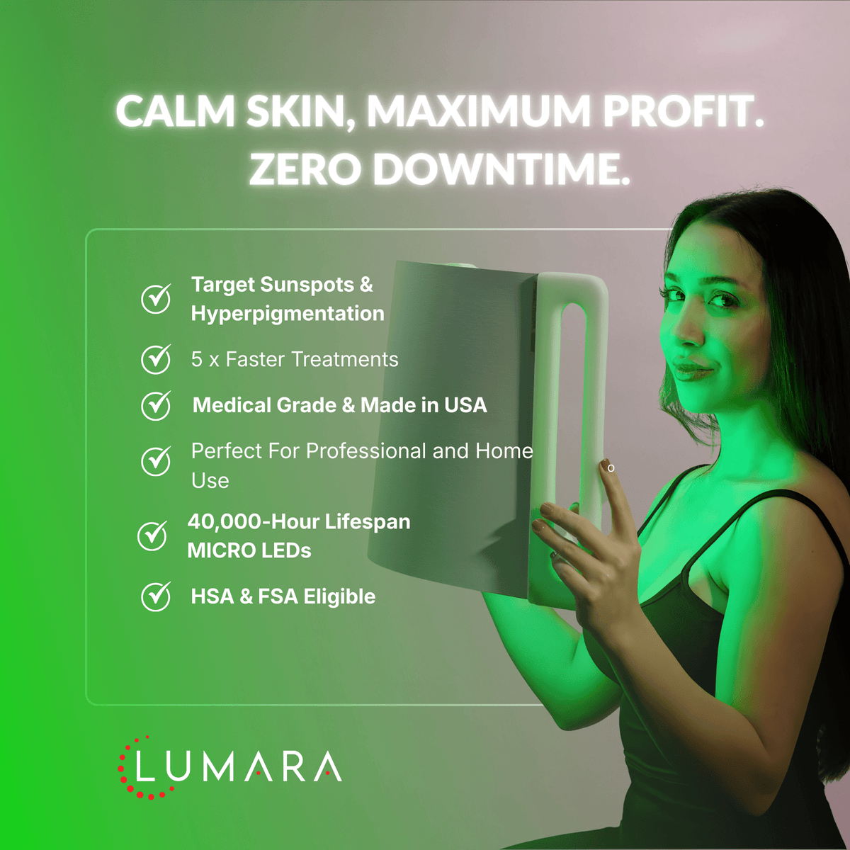 Lumara Illuminate Green V1 Green Light Therapy Panel