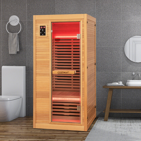 2-Person Far Infrared Sauna | 9 Carbon Heaters | Canadian Hemlock | Dual Control Panels | Bluetooth