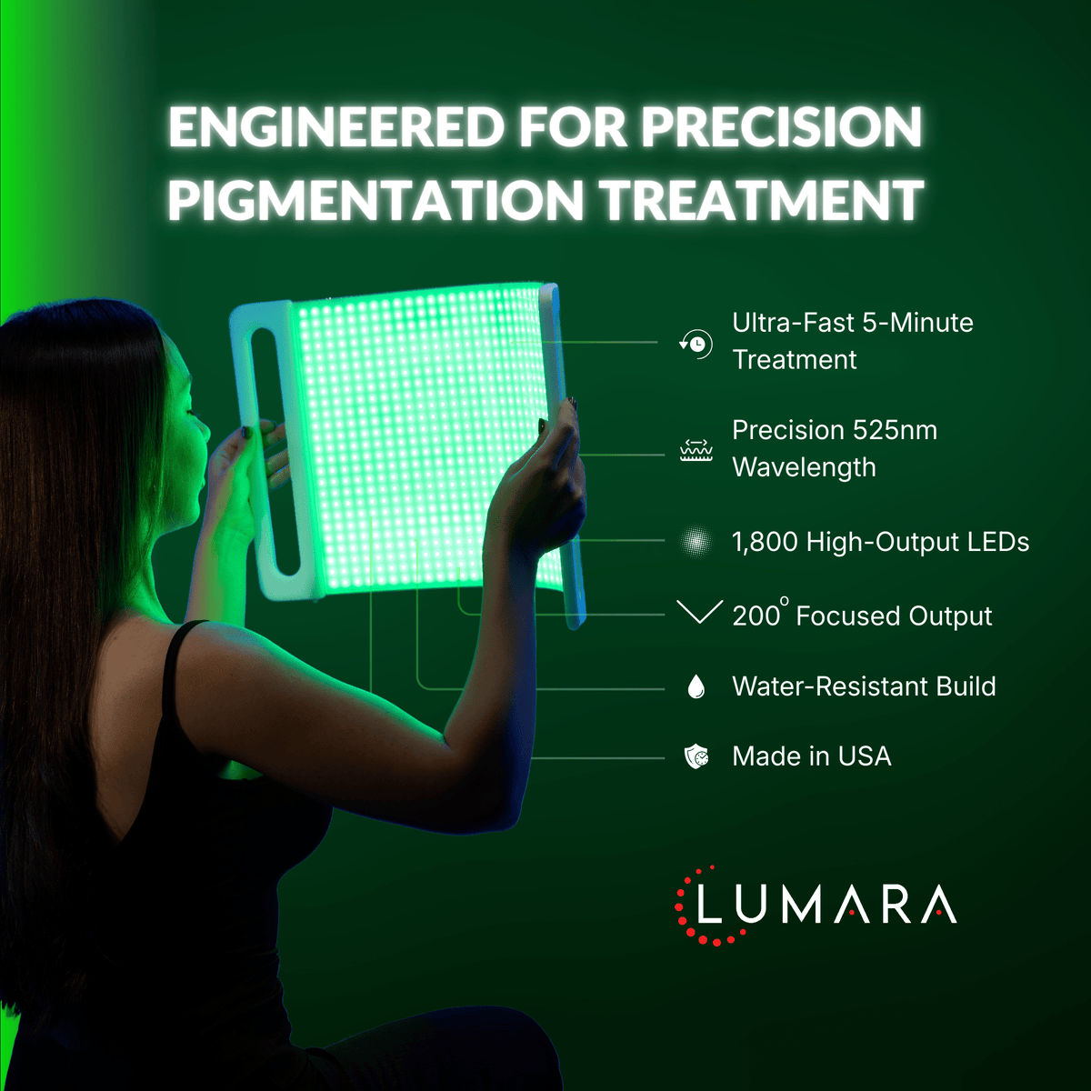 Lumara Illuminate Green V1 Green Light Therapy Panel
