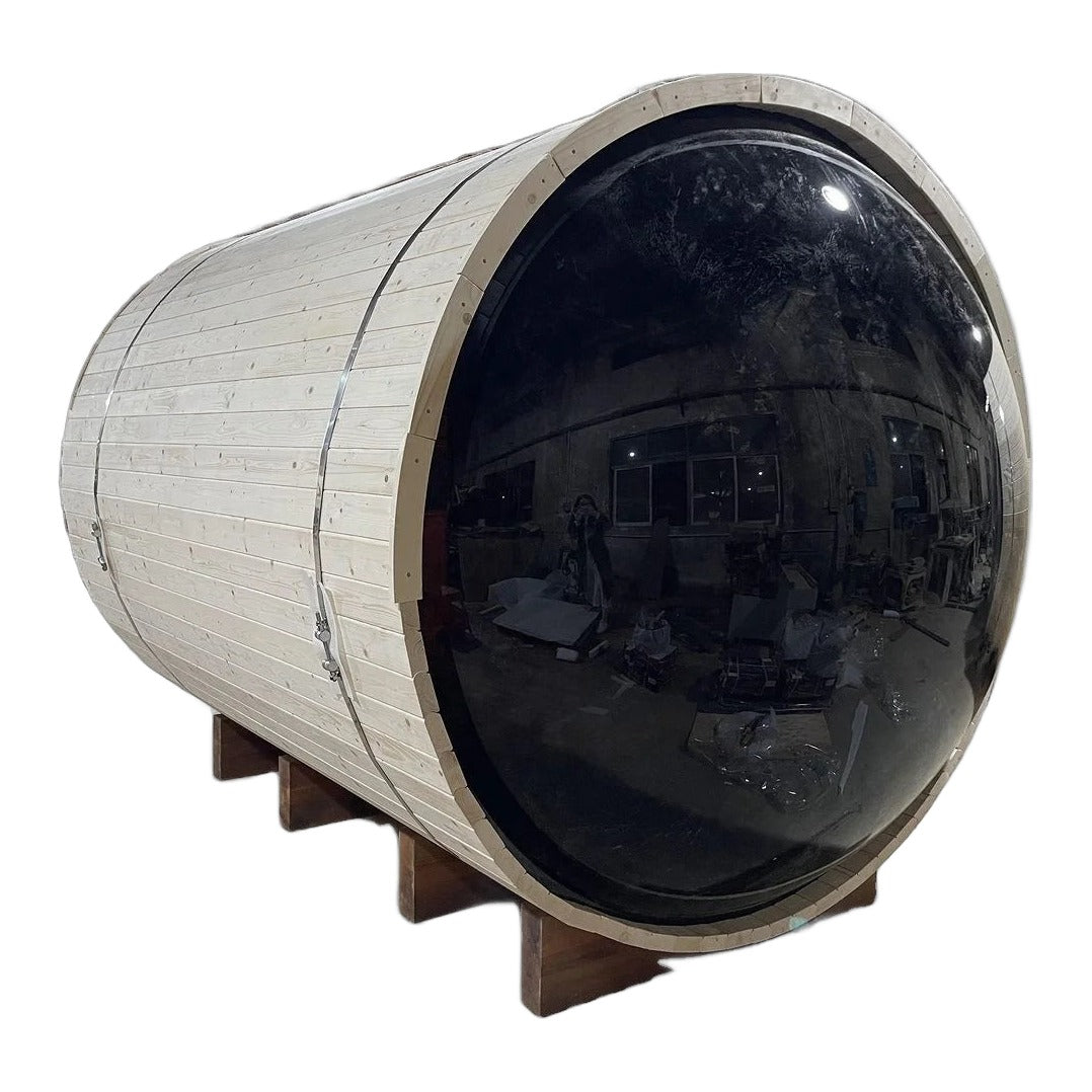 Red Cedar Barrel Sauna — Outdoor Dry Sauna Room for 2-4 People